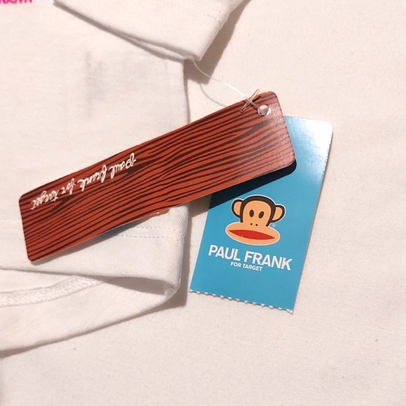 Paul Frank Girl's White Long Sleeved T-shirt Top Sizes XS & S NWT - Picture 4 of 6